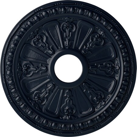 Ekena Millwork Raymond Ceiling Medallion (Fits Canopies up to 5 1/8"), 18 1/8"OD 3 5/8"ID x 1 1/8"P, Midnight Dream CM18RAMDF